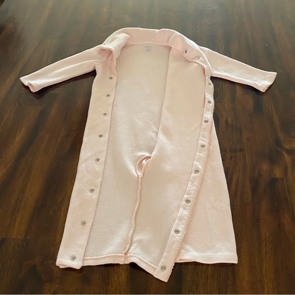 Ralph Lauren Pink Baby Girl French Rib Coverall